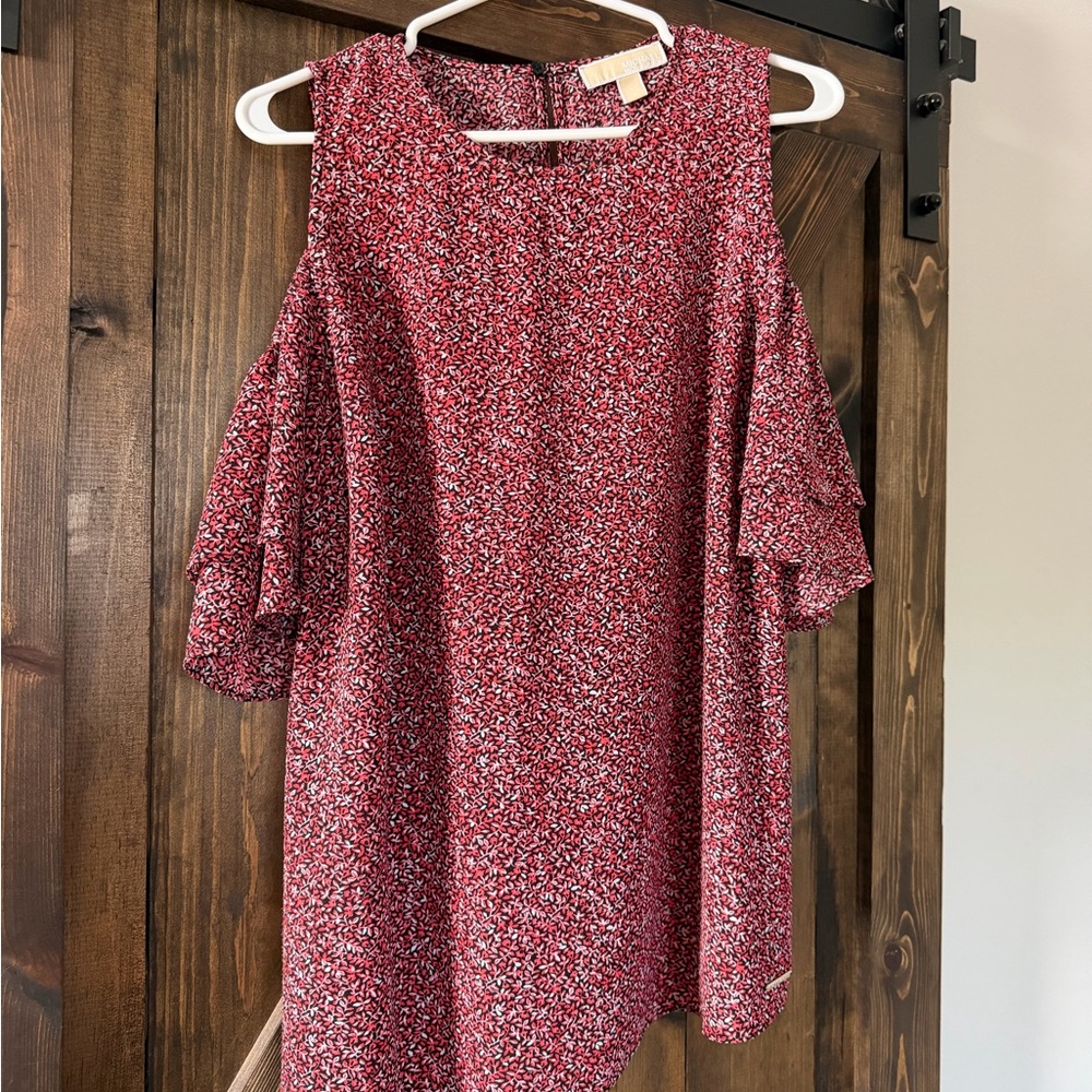 MICHAEL Michael Kors Red and White Patterned Blouse